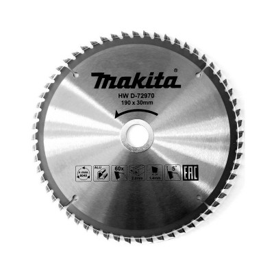 Pjovimo diskas aliuminiui MAKITA 190x30/20x2,2 60T 5 