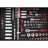 Instrumentu ratiņi ar 215gab. instrumentu KS TOOLS ECOline, 7 atvilktnes