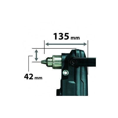 Akumuliatorinis kampinis gręžtuvas MAKITA DA001GZ