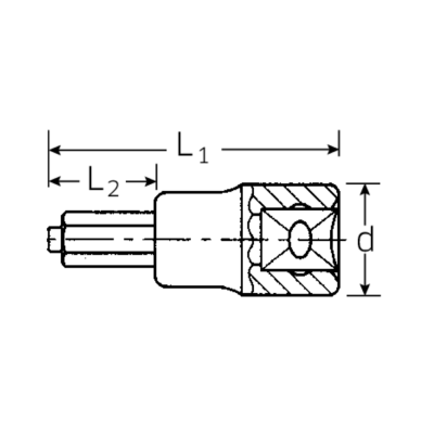 1/2" Galvutė su šešiakampiu antgaliu STAHLWILLE Nr.54IC 10 mm