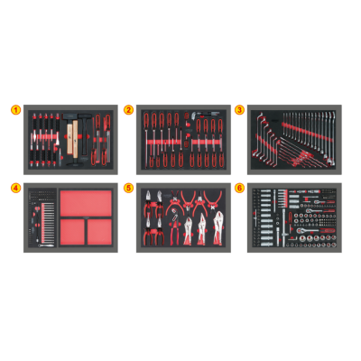 598 dalių vežimėlis su įrankiais KS TOOLS Racing line