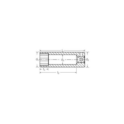 Dvylikakampė prailginta galvutė STAHLWILLE 40 ADL 1/4" 9/16"