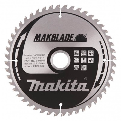 Pjovimo diskas MAKITA Makblade 216x30x2,4mm 48T 5 