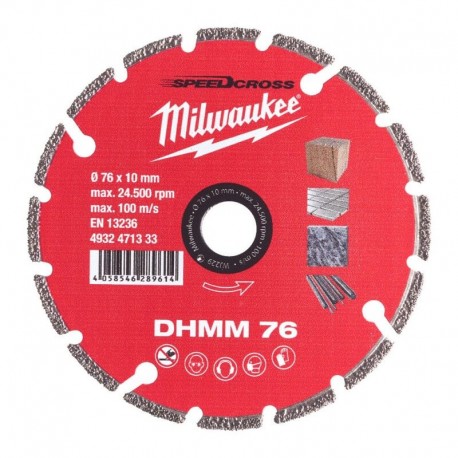 Universāls dimanta disks MILWAUKEE DHMM 76 76x10mm