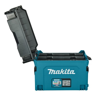 12-os vietų akumuliatorių įkroviklis MAKITA 40V MAX XGT BCC02 Makpac