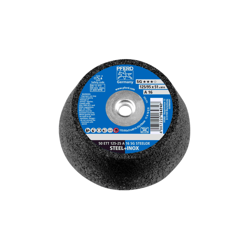 Šlifavimo taurė PFERD ETT150-25 A16 Q  5/8" 