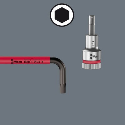 Seškantes atslēgu komplekts WERA 950/9 Hex-Plus Multicolor