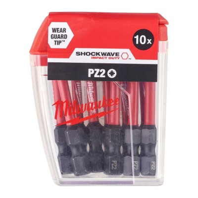 Trieciena skrūvgrieža uzgalis MILWAUKEE PZ2x50 10 gab.