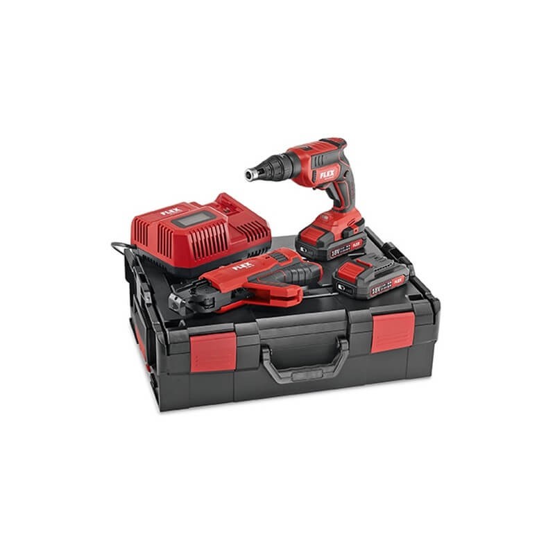 Akumulatora skrūvgriezis ar automātisko skrūvju padevi FLEX DW 45 18,0-EC M/2,5 Set