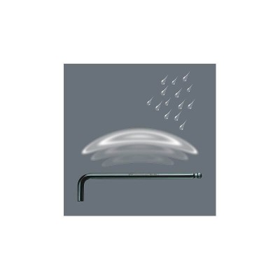 L formas seškantes atslēga WERA 950 PKL BM, melna 8 mm