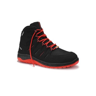 Apavi ELTEN Maddox Black Red Mid ESD S3 SRC, melni/sarkani 43