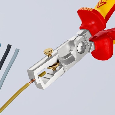 Elektriķu knaibles vadu noizolēšanai un griešanai KNIPEX StriX 180mm
