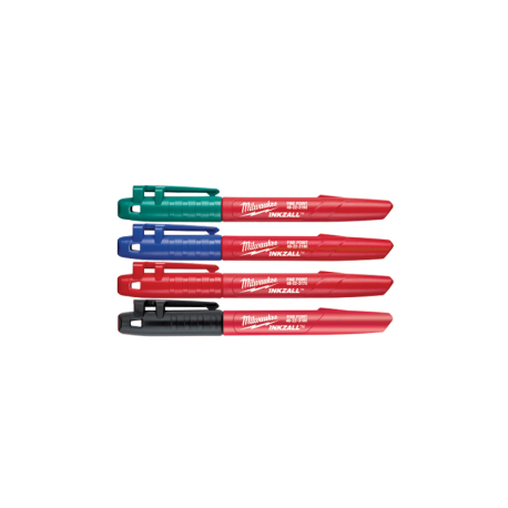Krāsainu marķieru komplekts MILWAUKEE Inkzall, 4 gab.