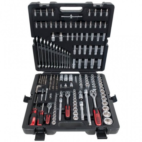 Atslēgu, tirkšķatslēgu un muciņu komplekts KS TOOLS 1/4" 3/8" 1/2", 216 daļu