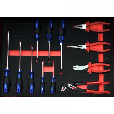 215 daļu instrumentu ratiņi KS TOOLS RACINGline, 7 atvilktnes