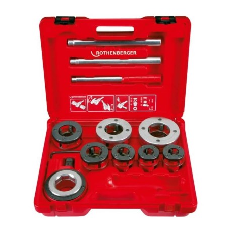 Vītņgriešanas komplekts ar tirkšķatslēgu ROTHENBERGER Super Cut 3/8"-2"