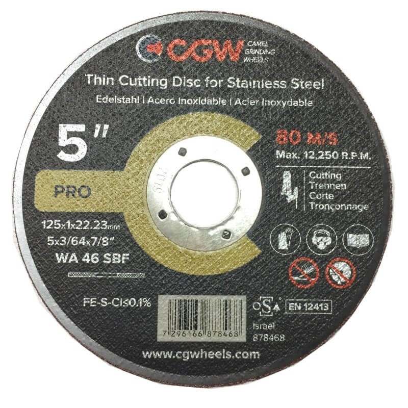 Metāla griešanas disks CGW 125x1x22,2 WA46 SBF T-1 INOX