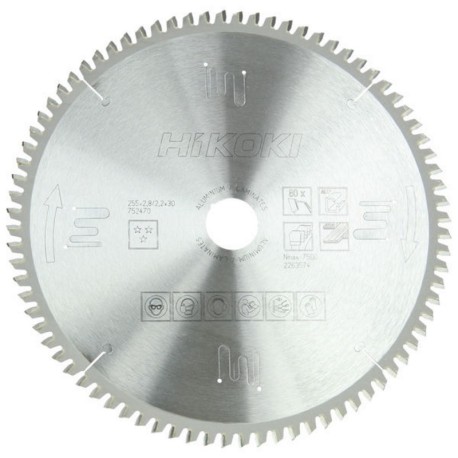 Alumīnija zāģripa HiKOKI Z80 TCG 255x30mm