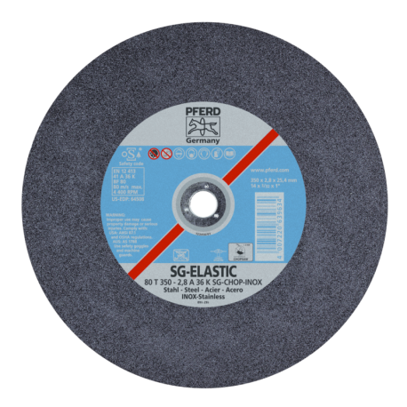 Griešanas disks PFERD 80 T350-2,8 A 36 K SG-CHOP-INOX/25,4