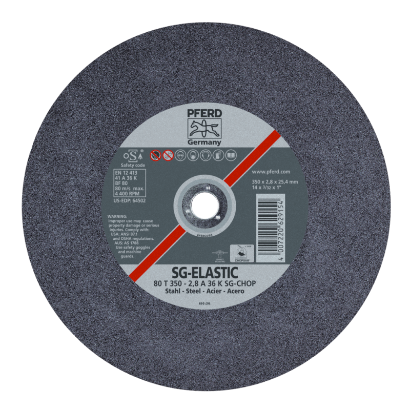 Griešanas disks PFERD 80 T350-2,8 A36 K SG-CHOP/32,0