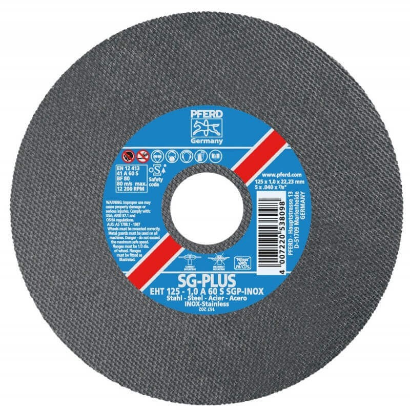 Griešanas disks PFERD EHT125-0,8 A60 S SGP Inox X-SLIM