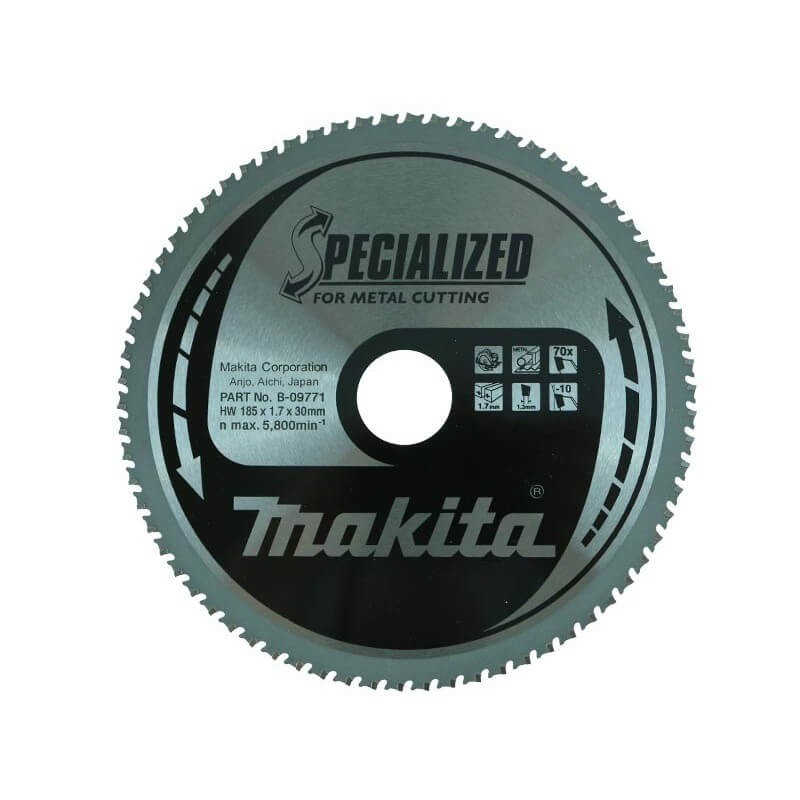 Zāģripa metālam 185x30 T70 1,7 mm -10  MAKITA