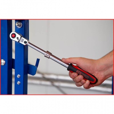 1/2" teleskopiska tirkšķatslēga KS-TOOLS SlimPOWER