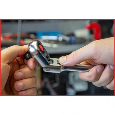1/2" teleskopiska tirkšķatslēga KS-TOOLS SlimPOWER