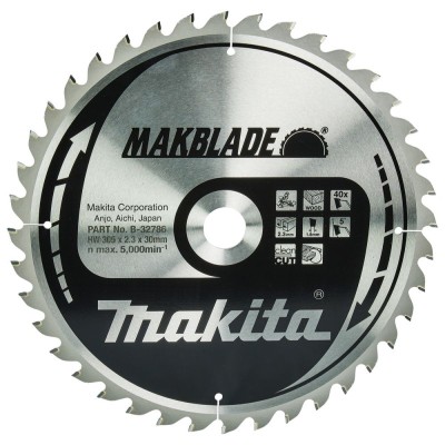 Medžio pjovimo diskas MAKITA 40T 5  305x30x2,3mm