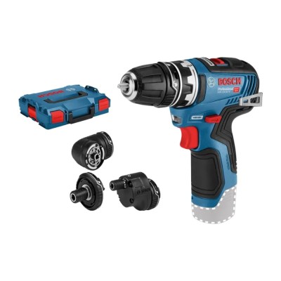 Akumuliatorinis suktuvas/gręžtuvas BOSCH GSR 12V-35 FC LB SOLO su priedais