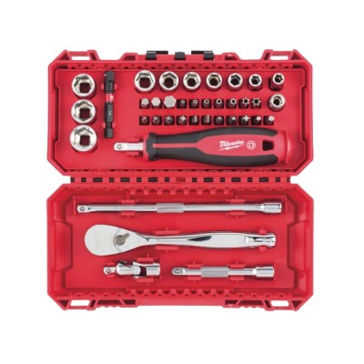 38 dalių terkšlės ir atsuktuvų rinkinys MILWAUKEE 1/4"