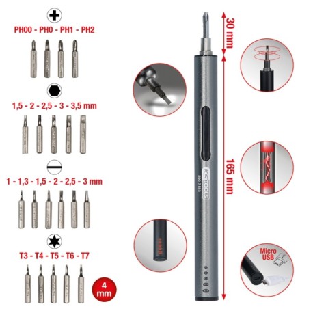 Mini akumuliatorinis atsuktuvas KS TOOLS