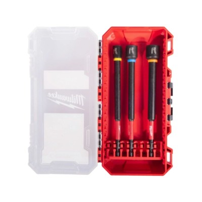 3 dalių ilgų magnetinių antgalių galvutei rinkinys MILWAUKEE