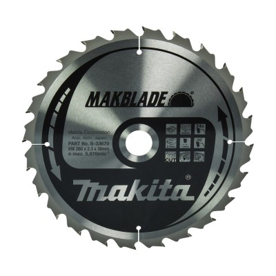 Pjovimo diskas MAKITA Makblade 260x30,0x2,3mm 24T 20 