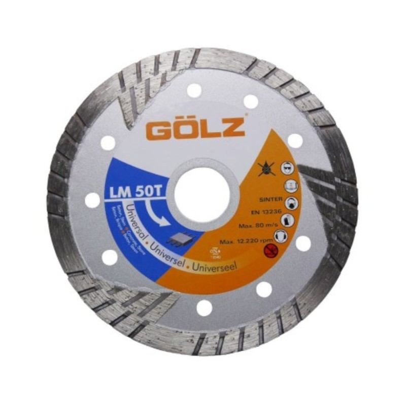 Deimantinis diskas šamotui/asfaltui GOLZ LM50T 125mm