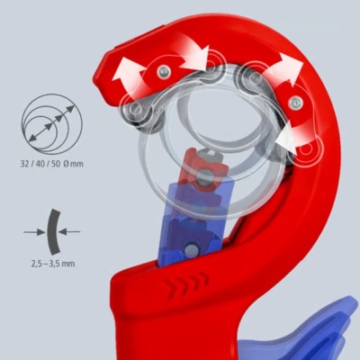 PVC cauruļu griezējs KNIPEX DPT50