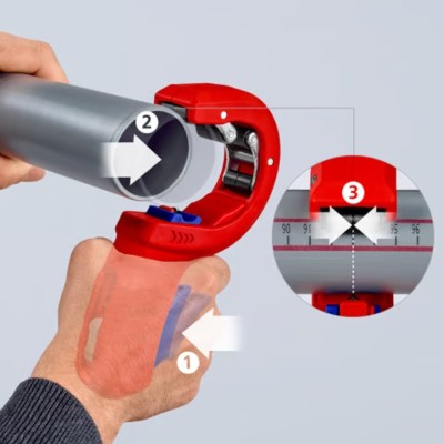 PVC cauruļu griezējs KNIPEX DPT50