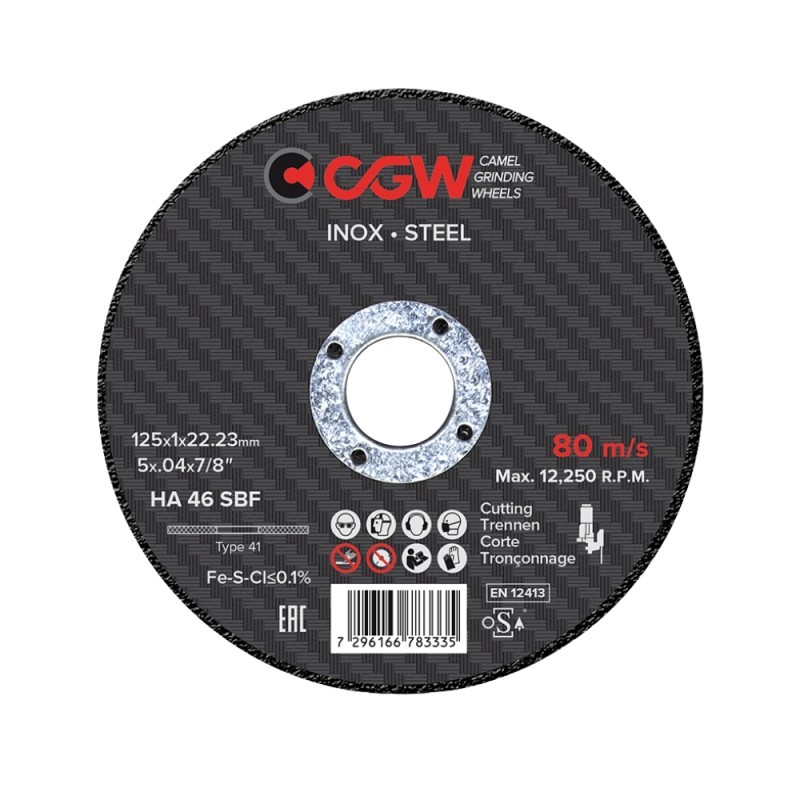 Metalo pjovimo diskas CGW SBF INOX HA 46 125x1x22,23mm