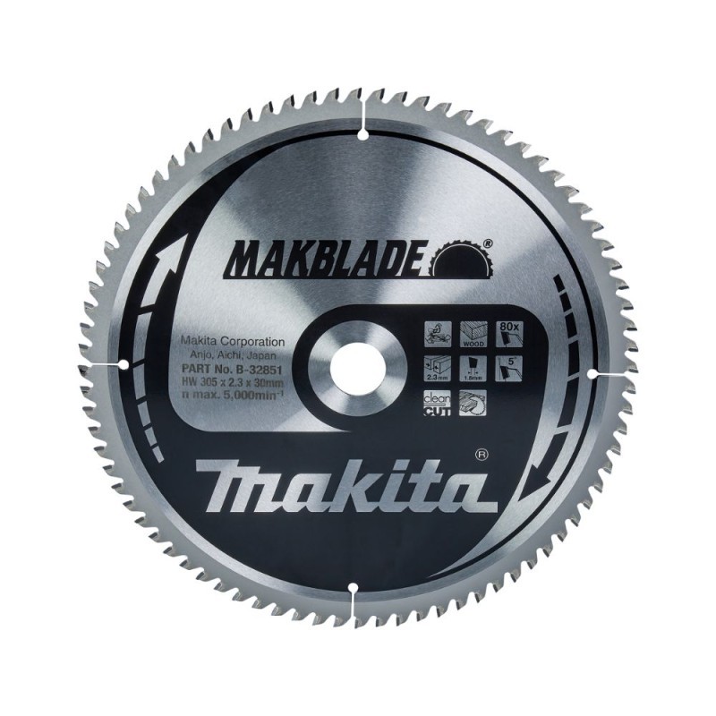 Koka griešanas disks MAKITA 305x30x2,3mm 80T 5 