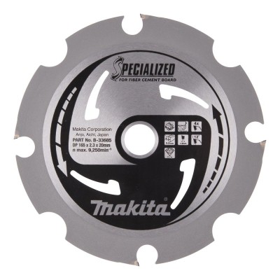 Griešanas disks cementa šķiedru materiāliem MAKITA 165x2,3x20mm 4T 12 