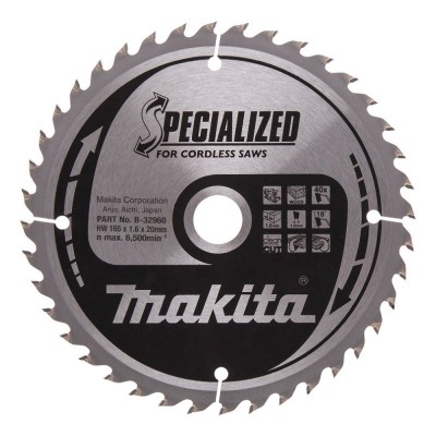 Griešanas disks kokam MAKITA 165x1,6x20 40T 18 