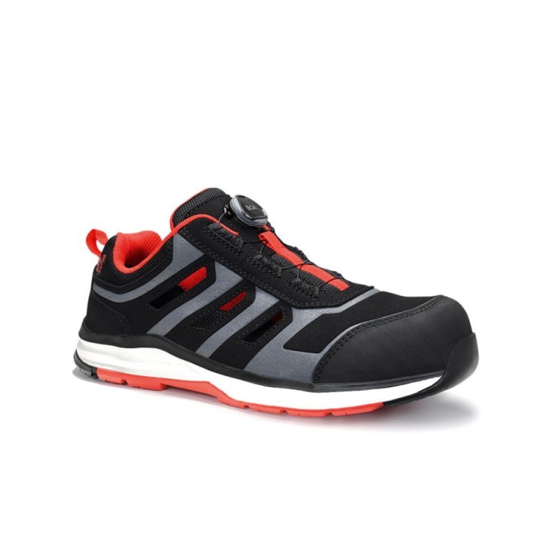 Sandales ELTEN Jo Rapid Boa Black Red Easy ESD S1P, melnas 46