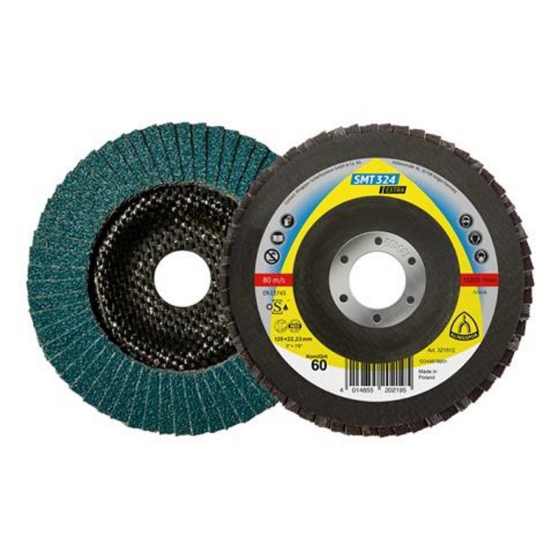 Lapelinis šlifavimo diskas KLINGSPOR SMT324 Extra 125x22,2mm P60
