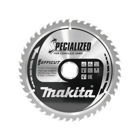 Medžio pjovimo diskas MAKITA Efficut 216x30x1,5mm 45T 10 