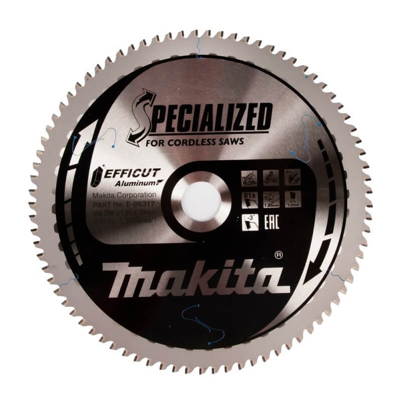 Griešanas disks alumīnijam MAKITA Efficut 260x30x1,85 81T