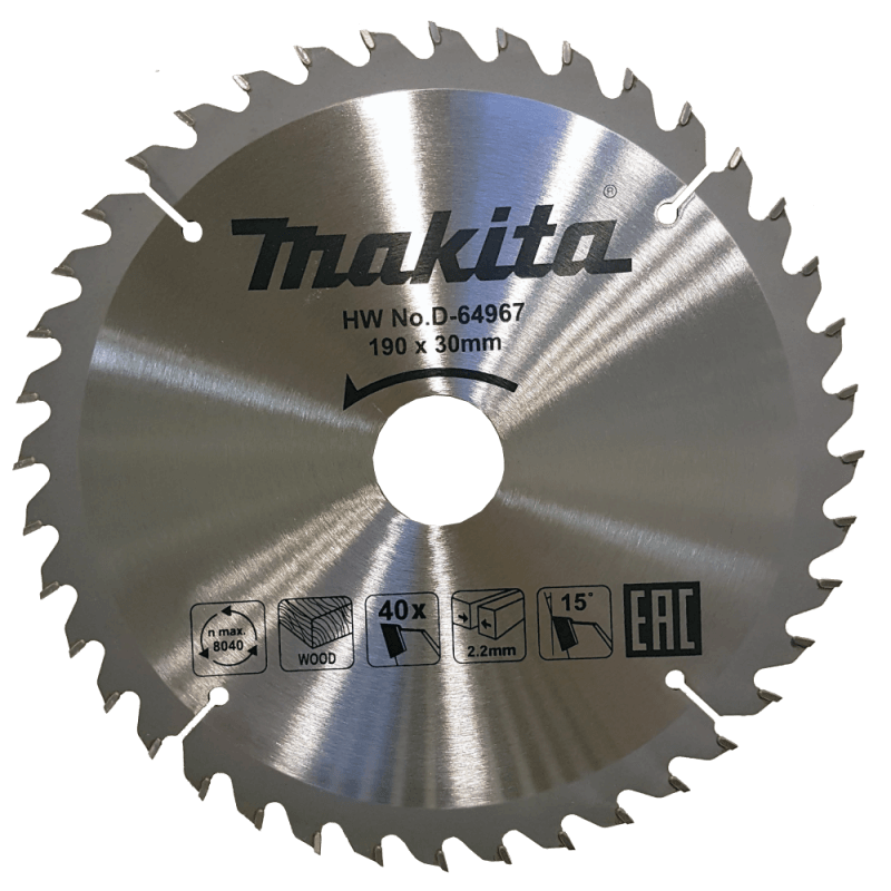 Zāģripa kokam MAKITA 190x30mm 40T