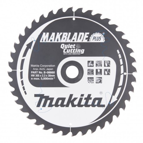 Zāģripa MAKITA Makblade plus 305x30x2,3mm 40T 5 