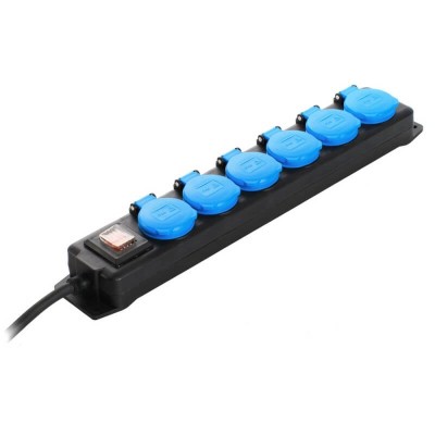 6 kontaktligzdu pagarinātājs AS-SCHWABE H07RN-F 3G1,5 1,5m