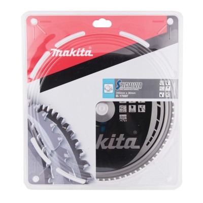 Zāģripa ar metālu pārklātām plāksnēm MAKITA 355x30x2,6mm 80T