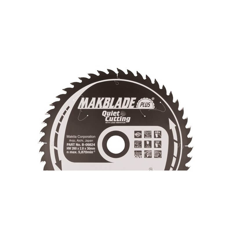 Zāģripa kokam 250x30x2,8 mm 40T 5  MAKITA